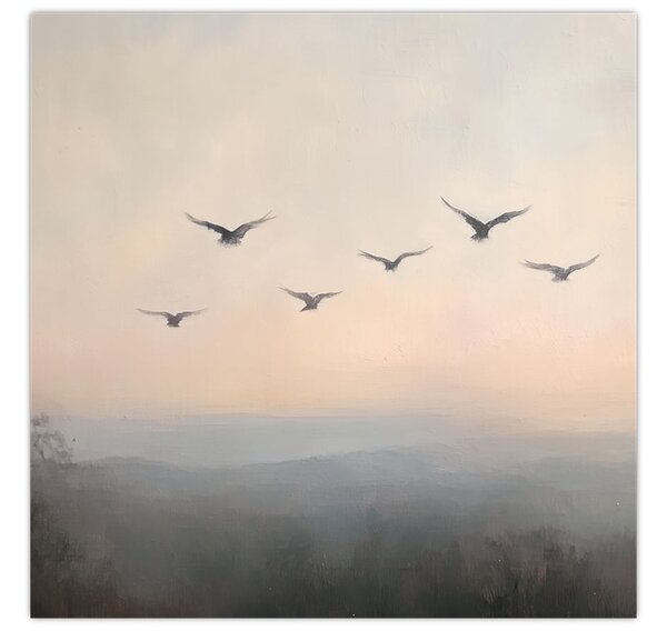 Obraz - Hejno ptáků (30x30 cm)