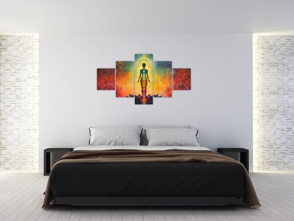 Obraz - Žena a čakry (125x70 cm)