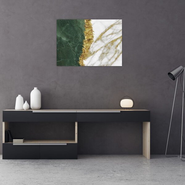 Obraz - Zelený mramor N⁰1 (70x50 cm)