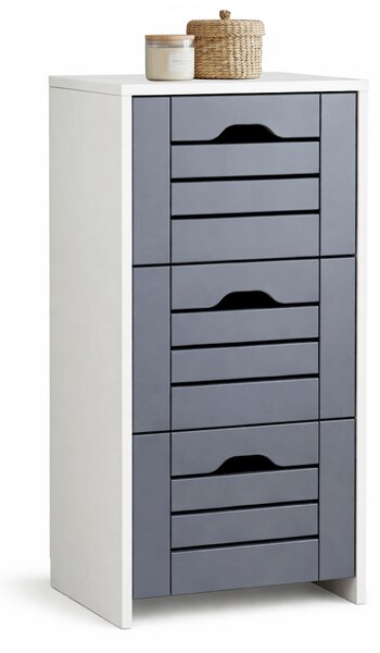 MIDI SKŘÍŇKA, antracitová, bílá, 38/76/28 cm MID.YOU - Koupelnové série, Online Only