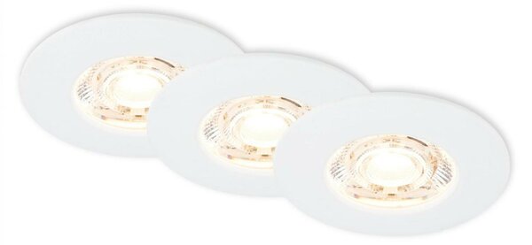 BRILONER 3ks sada LED vestavné svítidlo, 6,5 cm, 3,6W, 350lm, bílé BRI 7606036