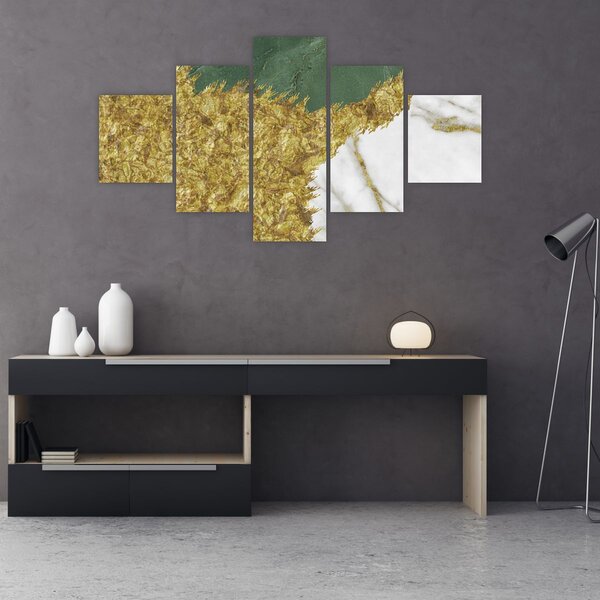Obraz - Zelený mramor N⁰2 (125x70 cm)