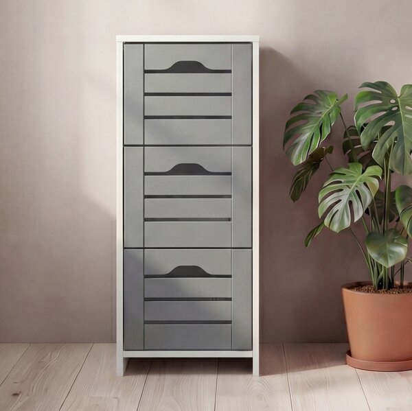 MIDI SKŘÍŇKA, antracitová, bílá, 38/76/28 cm MID.YOU - Koupelnové série, Online Only