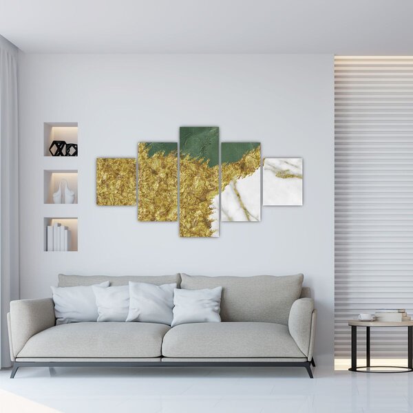 Obraz - Zelený mramor N⁰2 (125x70 cm)