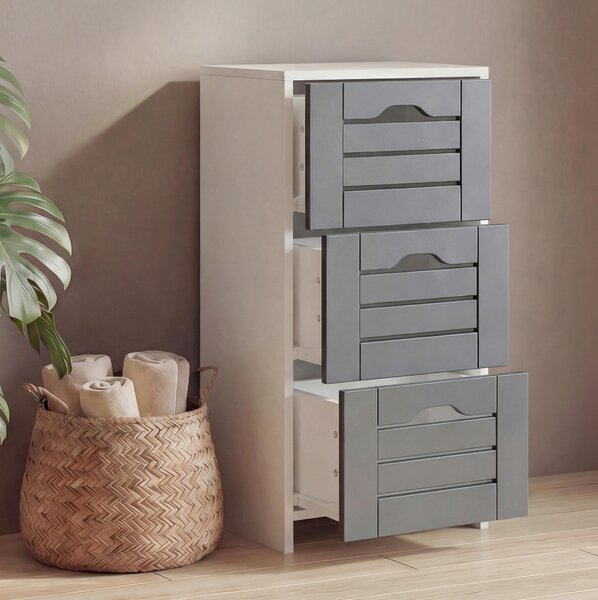 MIDI SKŘÍŇKA, antracitová, bílá, 38/76/28 cm MID.YOU - Koupelnové série, Online Only