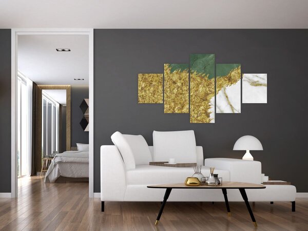 Obraz - Zelený mramor N⁰2 (125x70 cm)