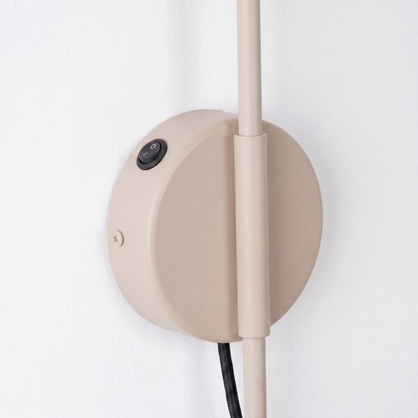 Sollux Lighting Nástěnné svítidlo NOX 1 taupe s vypínačem