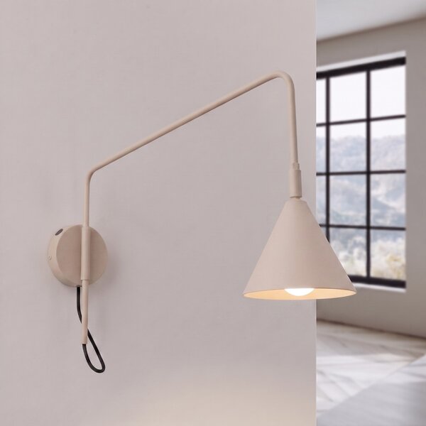 Sollux Lighting Nástěnné svítidlo NOX 1 taupe s vypínačem