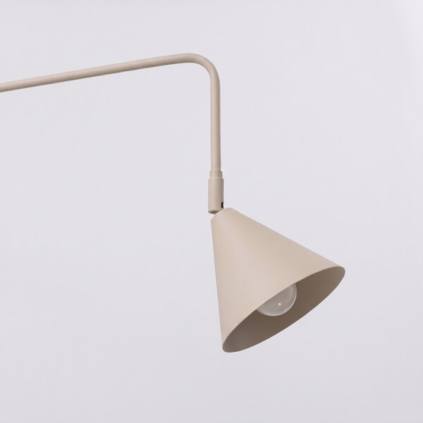 Sollux Lighting Nástěnné svítidlo NOX 1 taupe s vypínačem