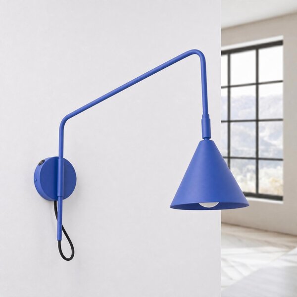 Sollux Lighting Nástěnné svítidlo NOX 1 ultramarín s vypínačem