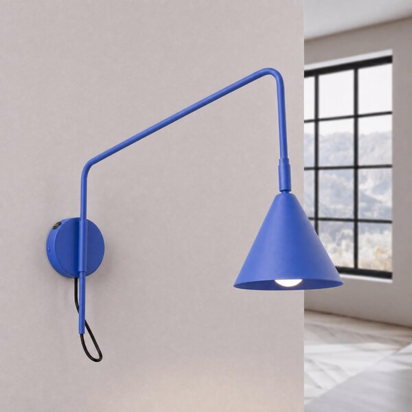 Sollux Lighting Nástěnné svítidlo NOX 1 ultramarín s vypínačem