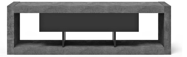 Šedo-černý TV stolek v dekoru betonu 175x52 cm Nara – TemaHome
