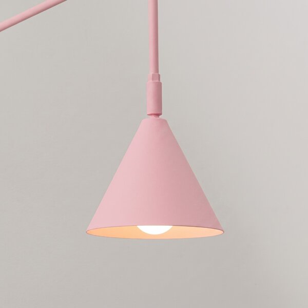 Sollux Lighting Nástěnné svítidlo NOX 1 růžové s vypínačem