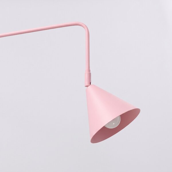 Sollux Lighting Nástěnné svítidlo NOX 1 růžové s vypínačem