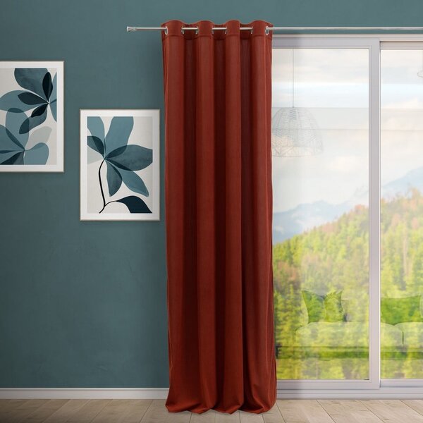 V terakotové barvě manšestrový závěs 140x260 cm Merely – Casa Selección