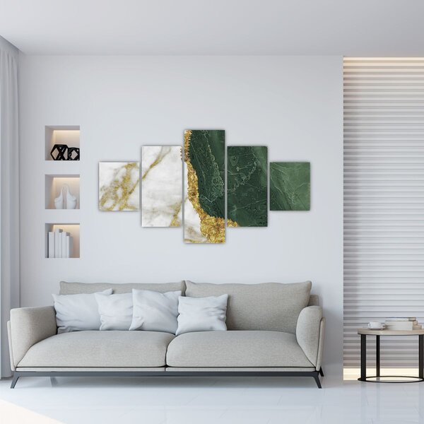 Obraz - Zelený mramor N⁰3 (125x70 cm)