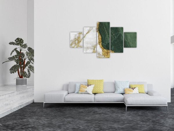 Obraz - Zelený mramor N⁰3 (125x70 cm)