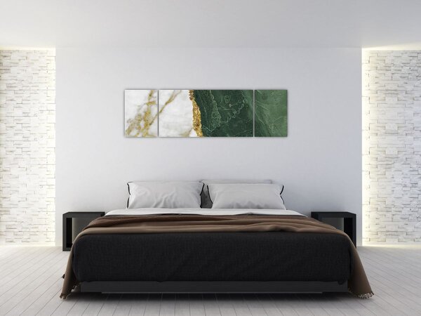 Obraz - Zelený mramor N⁰3 (170x50 cm)