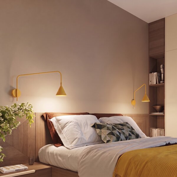Sollux Lighting Nástěnné svítidlo NOX 1 žluté s vypínačem