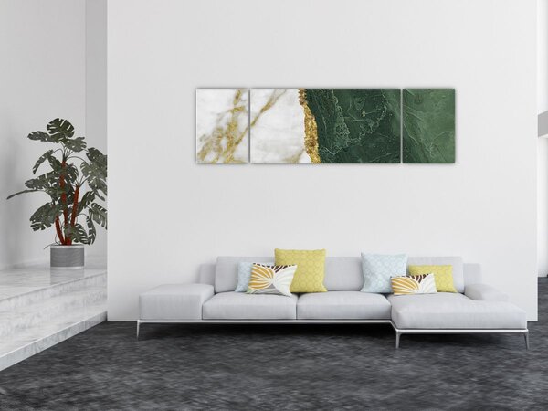 Obraz - Zelený mramor N⁰3 (170x50 cm)