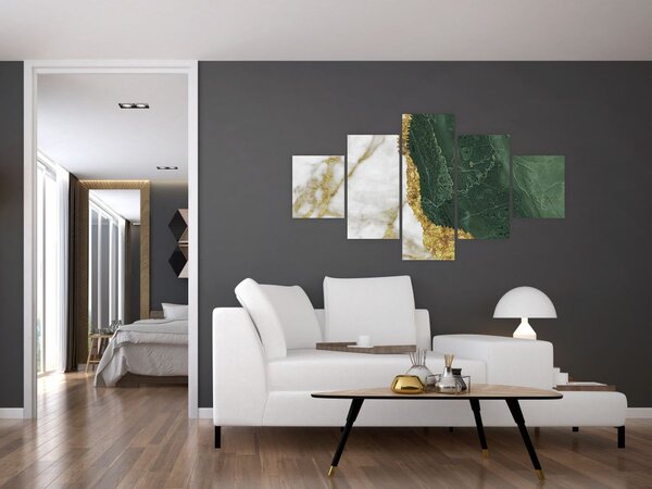 Obraz - Zelený mramor N⁰3 (125x70 cm)