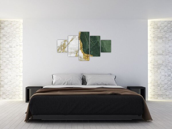 Obraz - Zelený mramor N⁰3 (125x70 cm)