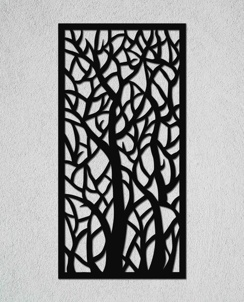 Stromy Velikost: 30 cm, Barva pozadí: Bez pozadí, Barva obrysu: Černá