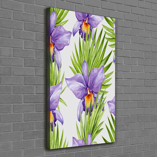Vertikální Foto obraz na plátně Orchidej a palmy ocv-104930061