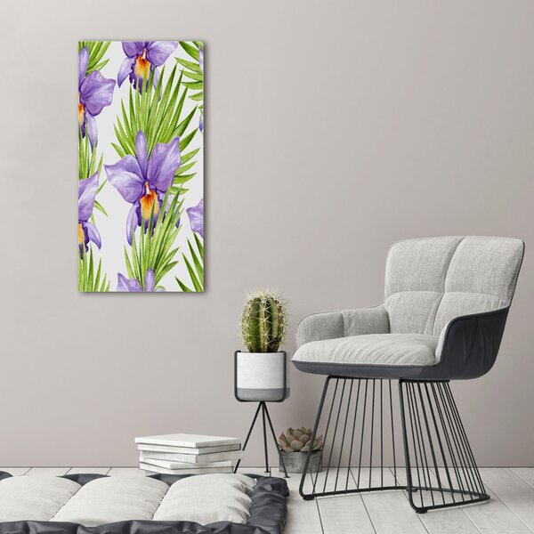 Vertikální Foto obraz na plátně Orchidej a palmy ocv-104930061