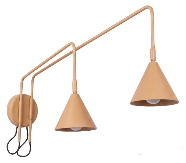 Sollux Lighting Nástěnné svítidlo NOX 2 zlaté s vypínačem