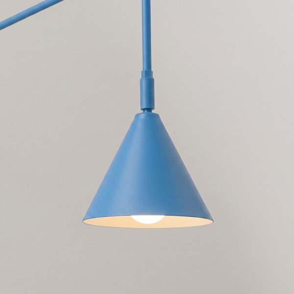 Sollux Lighting Nástěnné svítidlo NOX 1 světle modré s vypínačem