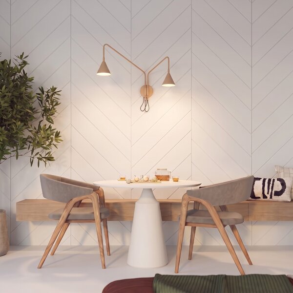 Sollux Lighting Nástěnné svítidlo NOX 2 zlaté s vypínačem