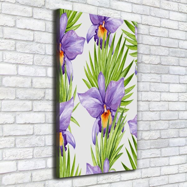Vertikální Foto obraz na plátně Orchidej a palmy ocv-104930061