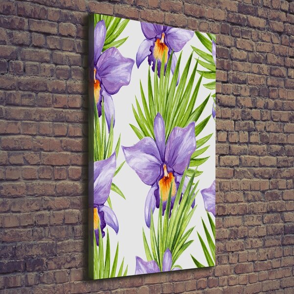 Vertikální Foto obraz na plátně Orchidej a palmy ocv-104930061