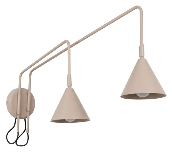 Sollux Lighting Nástěnné svítidlo NOX 2 taupe s vypínačem