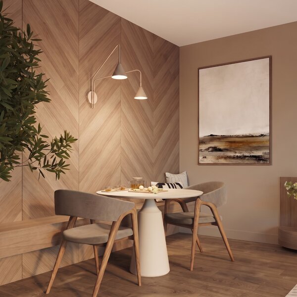 Sollux Lighting Nástěnné svítidlo NOX 2 taupe s vypínačem