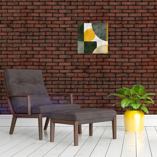 Obraz - Abstrakce v olivové barvě (30x30 cm)