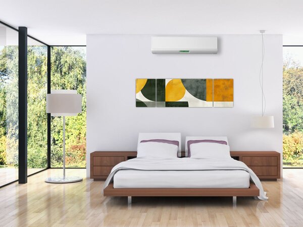 Obraz - Abstrakce v olivové barvě (170x50 cm)