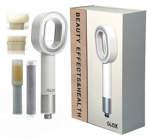 Filtrační sprchová hlavice sada bílá GLOX SH001W