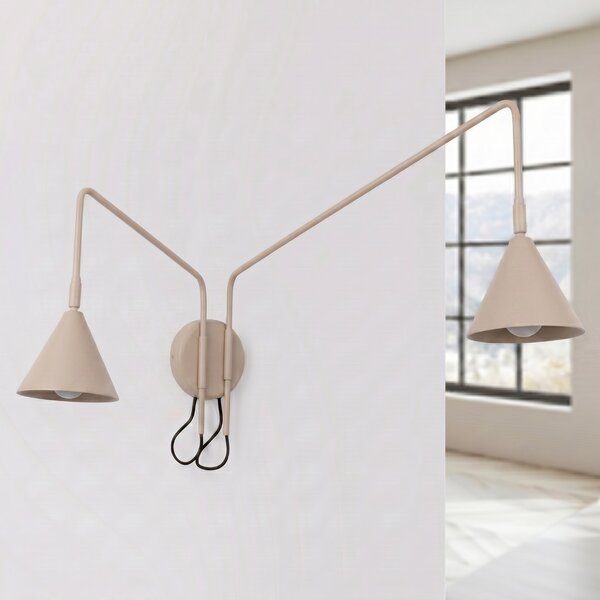 Sollux Lighting Nástěnné svítidlo NOX 2 taupe s vypínačem