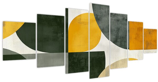 Obraz - Abstrakce v olivové barvě (210x100 cm)