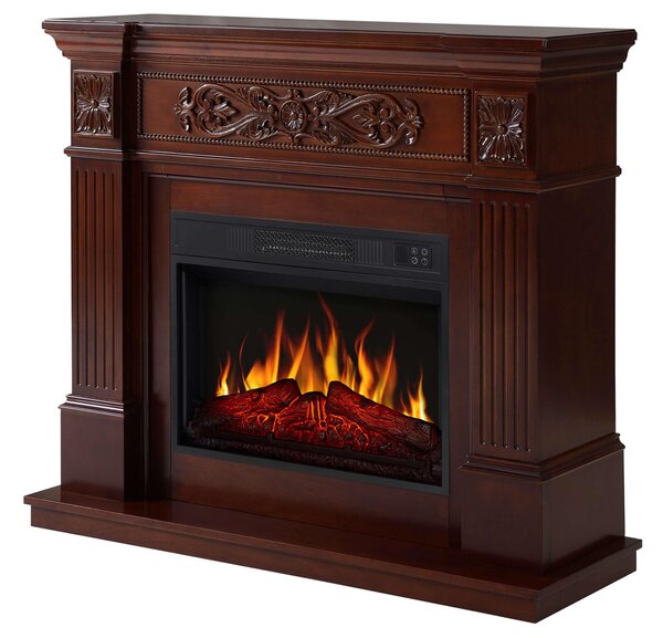 ArtiFlame Elektrický krb Toscana AF23S Elektrický stojící krb s ohřevem 1800W realistický efekt plamene LED osvětlení dálkové ovládání časovač Russet