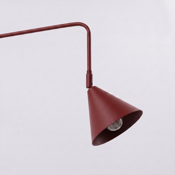 Sollux Lighting Nástěnné svítidlo NOX 2 bordó s vypínačem