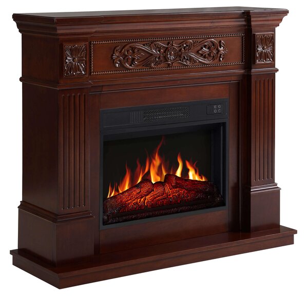 ArtiFlame Elektrický krb Toscana AF23S Elektrický stojící krb s ohřevem 1800W realistický efekt plamene LED osvětlení dálkové ovládání časovač Russet