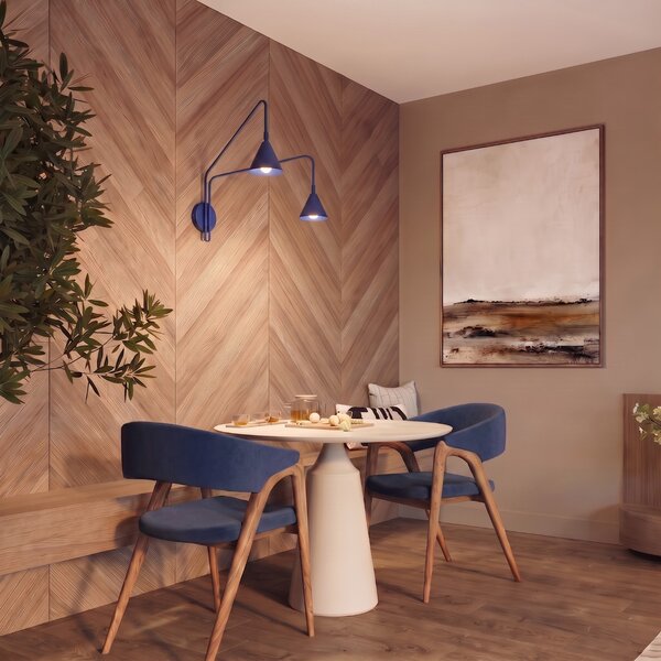 Sollux Lighting Nástěnné svítidlo NOX 2 ultramarín s vypínačem