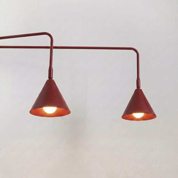 Sollux Lighting Nástěnné svítidlo NOX 2 bordó s vypínačem