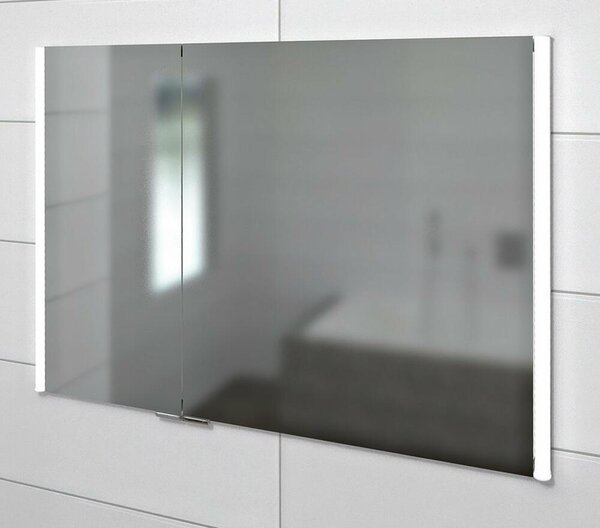 Zrcadlová skříňka INTEGRA s LED osvětlením, vestavná, 95x70cm