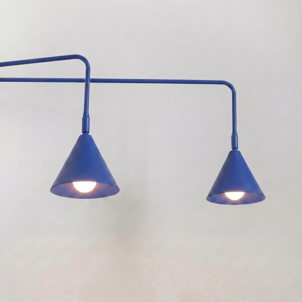Sollux Lighting Nástěnné svítidlo NOX 2 ultramarín s vypínačem