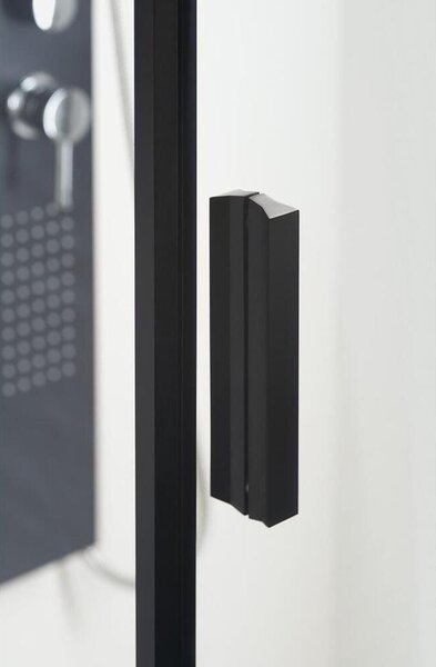 ZOOM LINE BLACK Čtvrtkruhový sprchový kout 900x900mm, čiré sklo, pravý