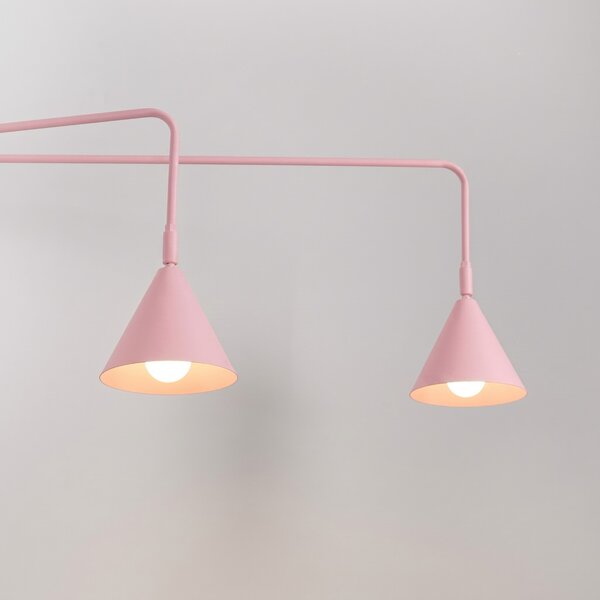 Sollux Lighting Nástěnné svítidlo NOX 2 růžové s vypínačem
